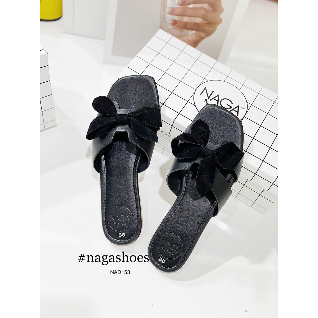 DÉP NAGASHOES CHỮ H PHỐI NƠ NAD153