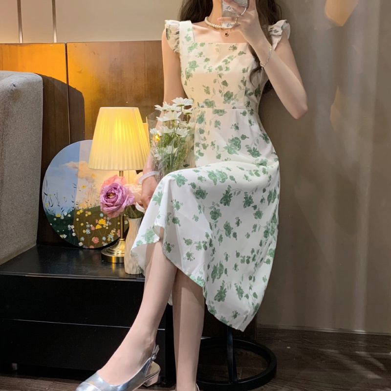 Đầm Perty in hoa thiết kế mới thời trang hè xinh xắn cho nữ