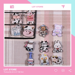 Sticker cute pin cài áo phụ kiện trang trí túi xách balo LOT STORE ST300