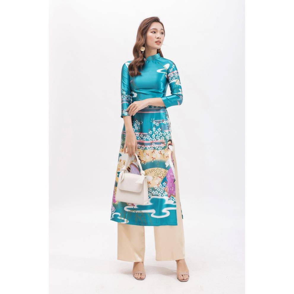 Áo Dài Truyền Thống, Áo Dài May Sẳn Có Cổ Chất Lụa Cao Cấp Họa Tiết Nhật Bản Hàng Thiết Kế Sang Trọng Quý Phái. | BigBuy360 - bigbuy360.vn