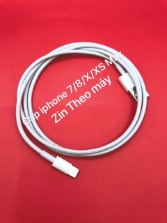 Cáp sạc iphone 7/8/X/XS Max zin theo máy