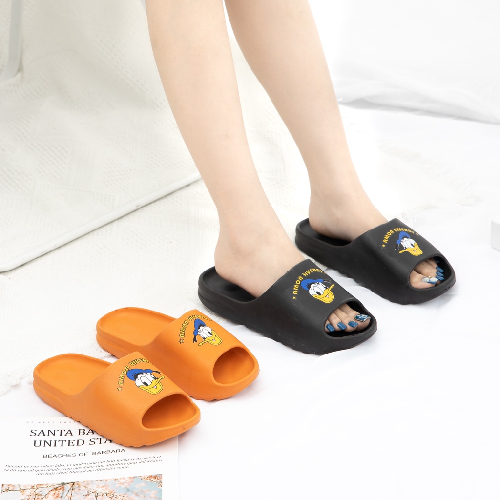 Dép Nữ MWC Đế Bằng Quai Hình Vịt Donald Ngộ Nghĩnh NUDE- 8103