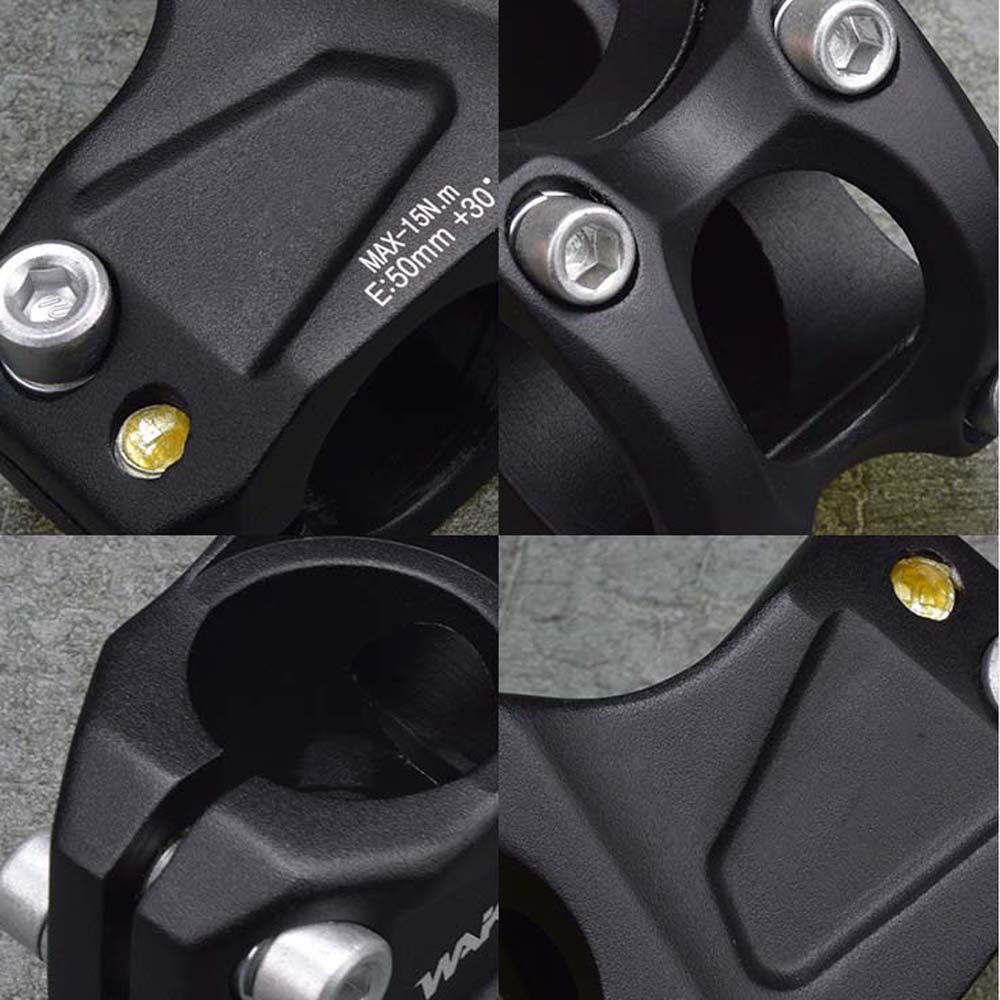 Pô tăng xe đạp 50mm 30 độ bằng hợp kim nhôm màu đen