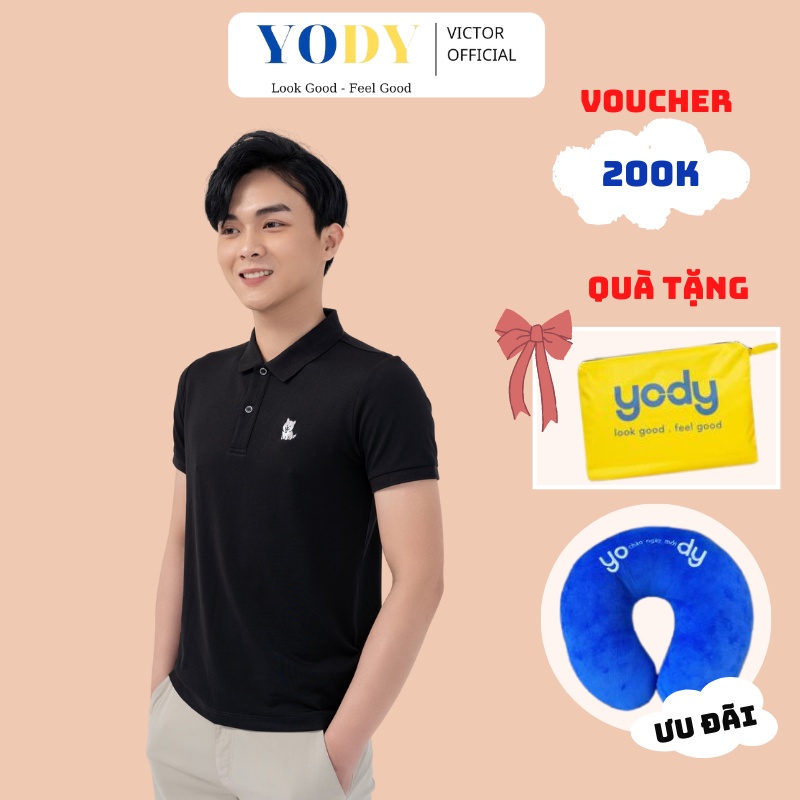 Áo Polo Nam YODY Pique Mắt Chim Thêu Ngực APM3739