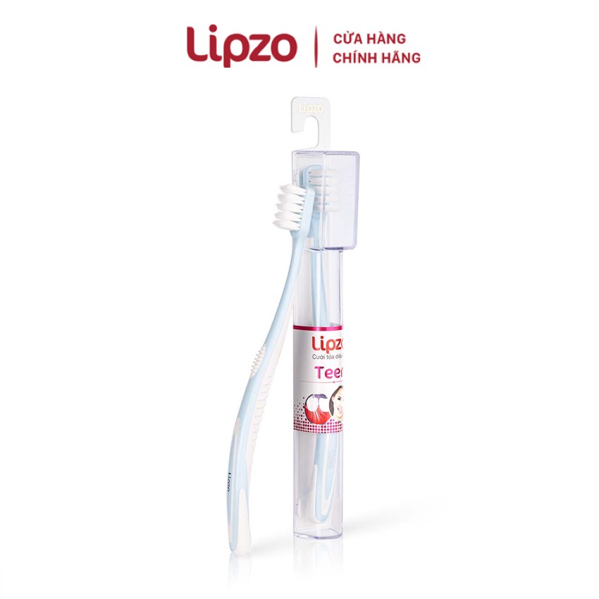 Combo 3 Bàn Chải Đánh Răng LIPZO Teen Cao Cấp Công Nghệ Chỉ Tơ Xoắn Kép, Đầu Bàn Chải Thiết Kế Phù Hợp Khuôn Hàm Người T
