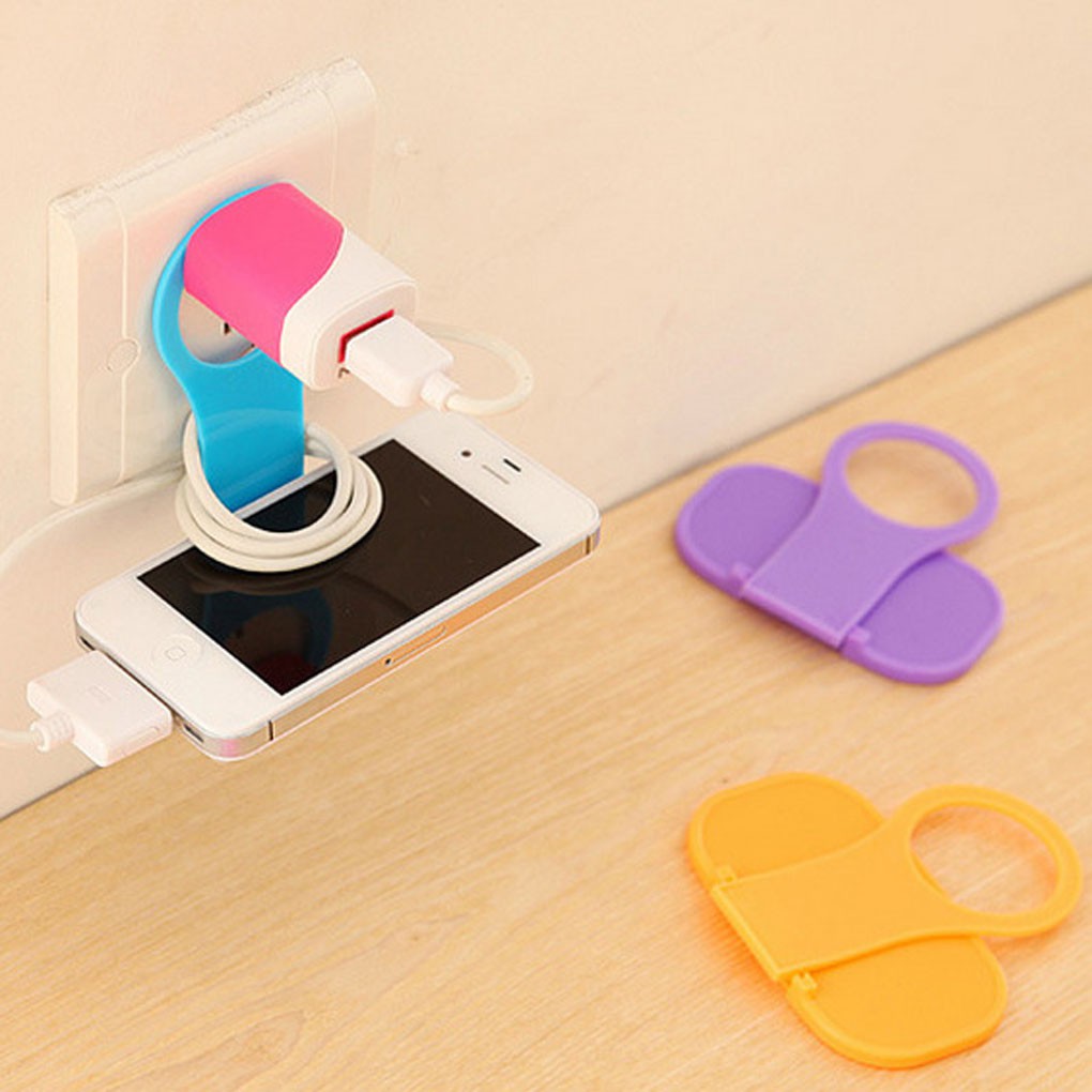 Set 2 giá đỡ điện thoại sạc pin hỗ trợ treo tường tiện lợi