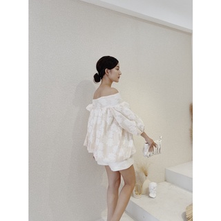 Áo Rachel Top by Joie des Roses trễ vai buộc nơ nhẹ nhàng