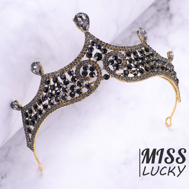 Vương miện cài tóc đính đá phong cách cổ điển cho cô dâu