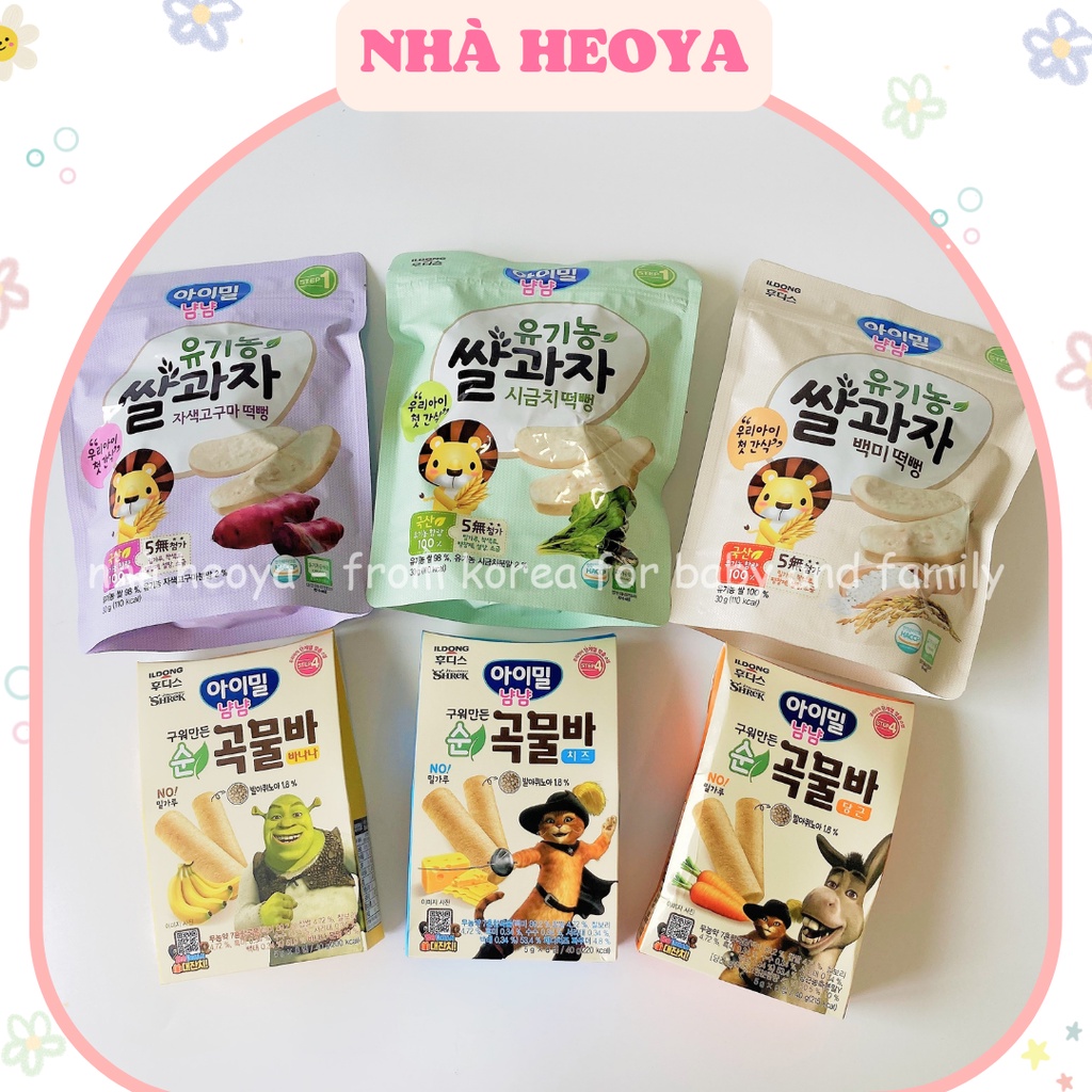 &lt;SALE cận date&gt; BÁNH ĂN DẶM HỮU CƠ ILDONG HÀN QUỐC