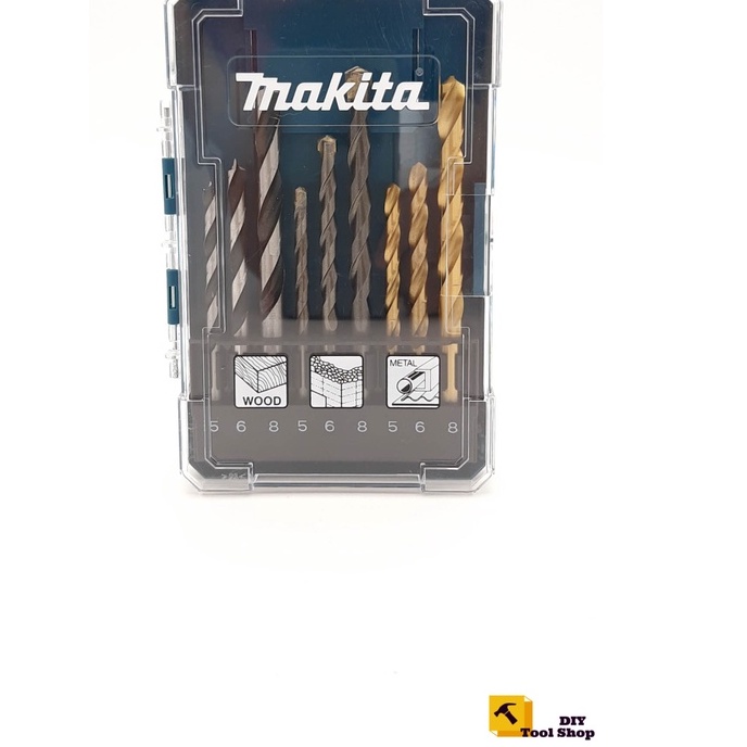 Bộ Mũi Khoan Gỗ - Sắt - Tường 9 Mũi MAKITA D-71962 Thay thế D-08660 - Chính Hãng