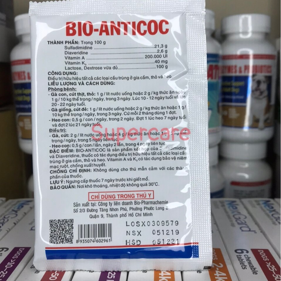 Bio Anticoc - Cầu Trùng, Phân Ra Máu Trên Gà, Heo, Thỏ