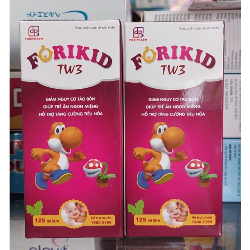 forikid tw3 giảm nguy cơ táo bón, giúp trẻ ăn ngon miệng, tăng cường tiêu hóa