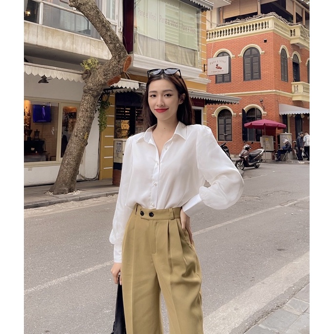 ZIEL Sơ mi lụa cao cấp ống tay 2 lớp xuyên thấu cách điệu | Mason Shirt