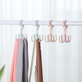Móc nhựa treo đồ 4 chấu đa năng xoay 360 độ