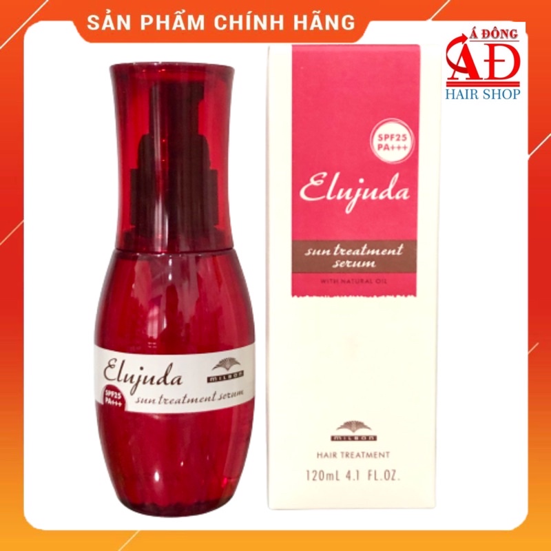 DẦU DƯỠNG TÓC MILBON ELUJUDA SUN TREATMENT SERUM SPF25 CHỐNG NẮNG, CHỐNG TIA CỰC TÍM 120ML