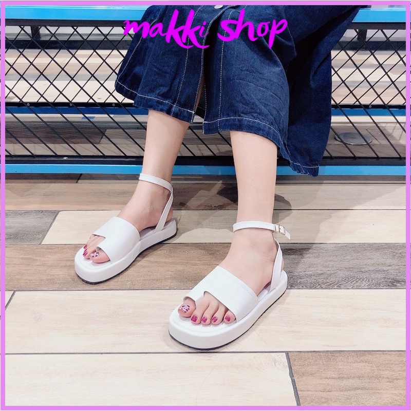 Dép sandal nữ quấn cổ, sandal nữ đế bằng thời trang giá rẻ MAKKI SHOP TD624