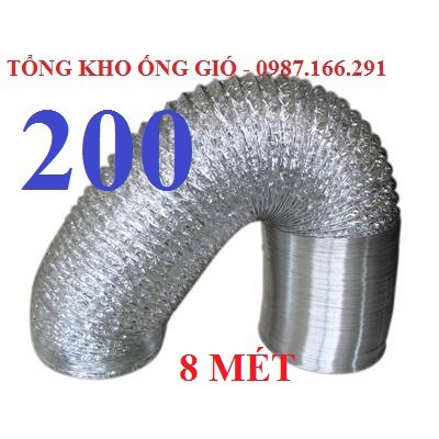 Ống sun bạc hút mùi co giãn phi 200