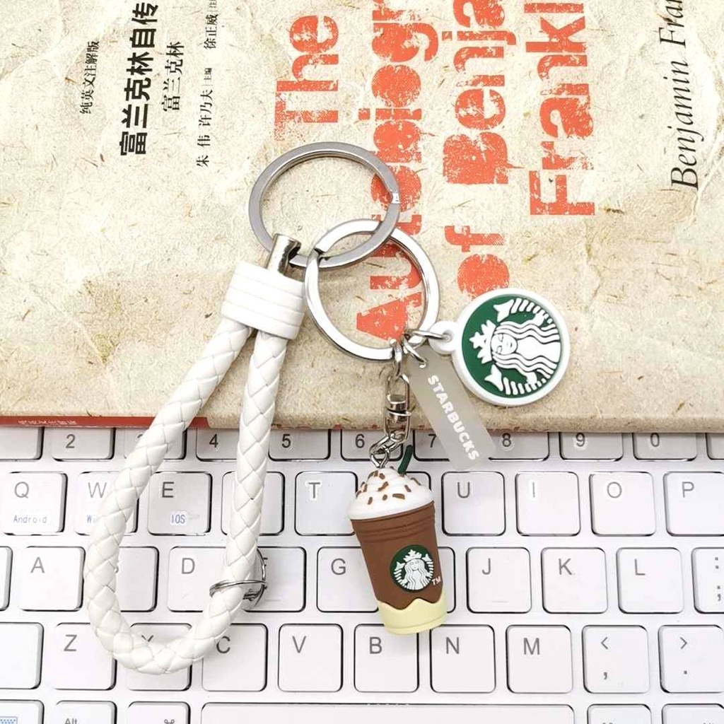 Móc Khóa Hình Ly Cà Phê Starbucks Dễ Thương Phong Cách Hàn Quốc
