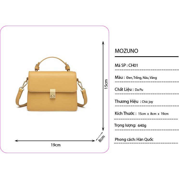 Túi Xách Túi Đeo Chéo Nữ Thời Trang Chính Hãng CHIC JOY Kiểu Dáng Phong Cách Hàn Quốc Siêu Đẹp Siêu Hót CH01- Mozuno | BigBuy360 - bigbuy360.vn