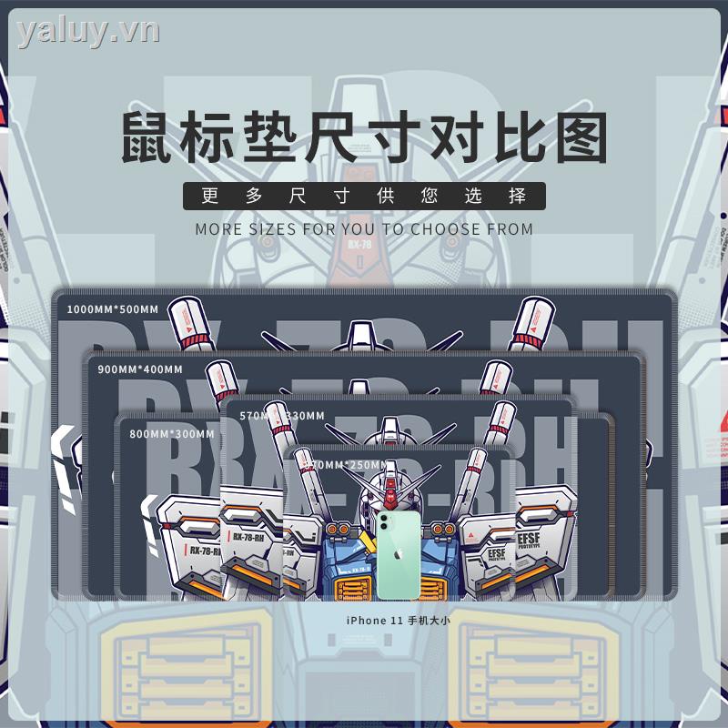 Tấm lót chuột và bàn phím máy tính cỡ lớn có dây đeo cổ tay Gundam