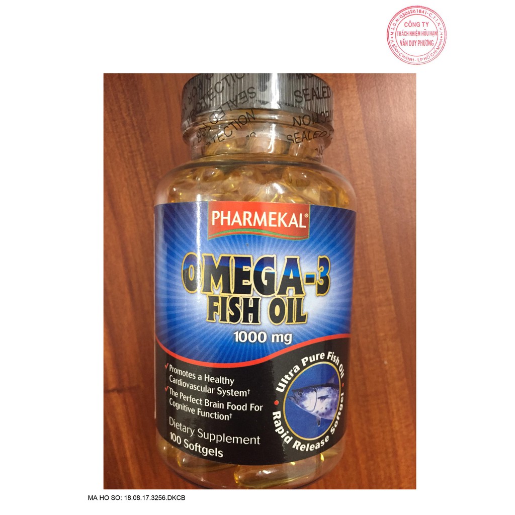 Viên Uống Dầu Cá Pharmekal Omega 3 Fish Oil 1000Mg 100 Viên