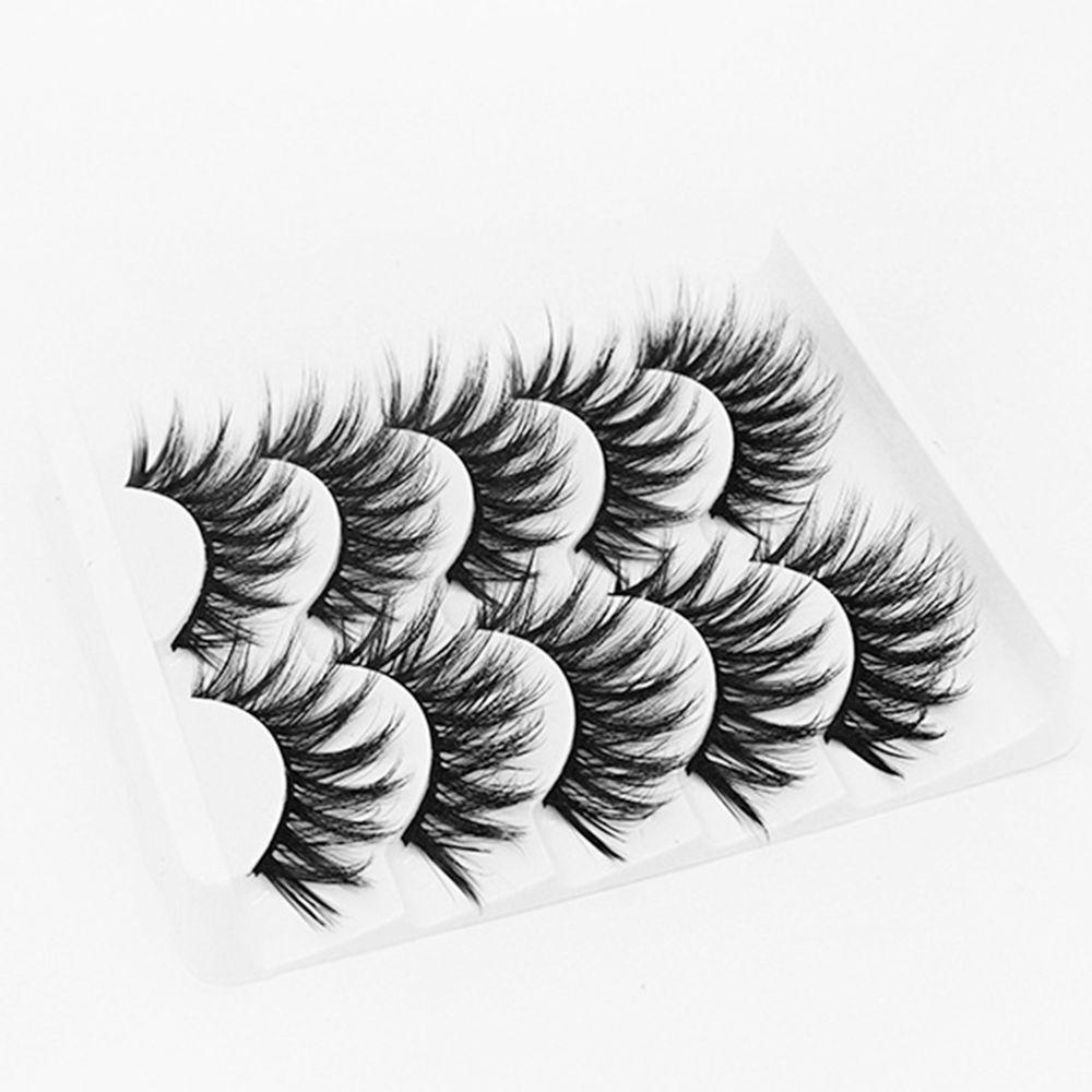 Bộ 5 Cặp Lông Mi Giả SKONHED Có Thể Tái Sử Dụng Kèm Keo Làm Dày Lông Mi 3D Mềm Mại