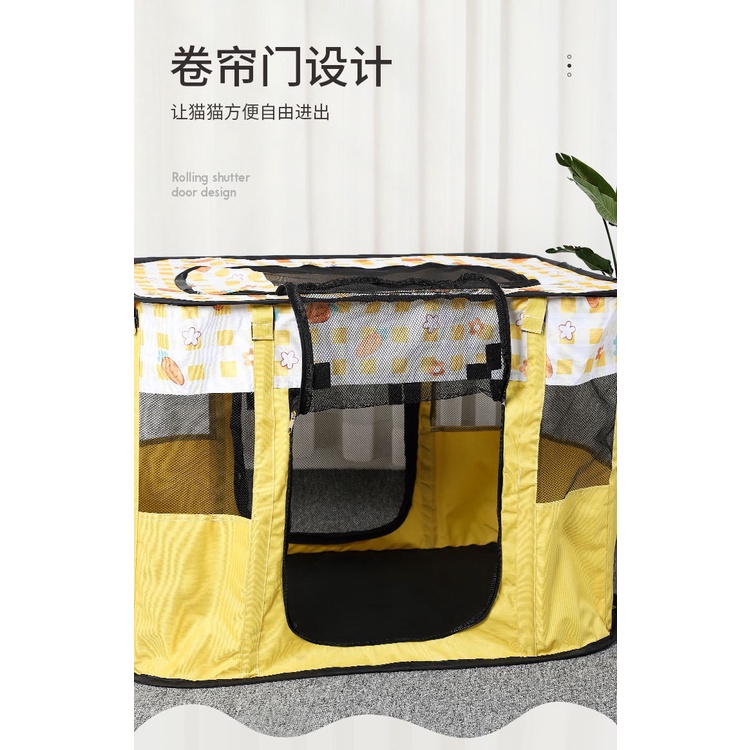 Quây vải sinh sản, ổ đẻ cho chó mèo bầu, chó mèo con, có thể xếp gọn