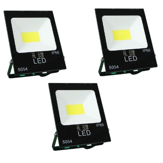 Combo 3 Đèn Led pha HL 50w đủ công suất, đèn sân vườn, đèn pha led giá rẻ