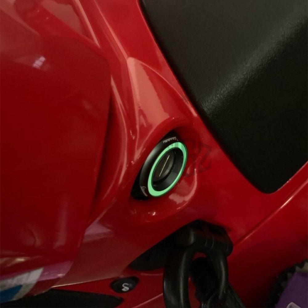 Ốp Bảo Vệ Chìa Khóa Xe Mô Tô YAMAHA YZF R1 R3 R6 R15 V3 R15M R25 CNC Dạ Quang Hình Tròn