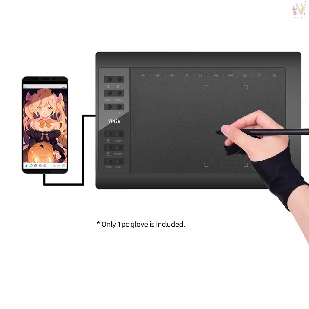 Găng Tay Hai Ngón Dùng Vẽ Đồ Họa Huion / Wacom / Bosto / Ugee / Vinsas