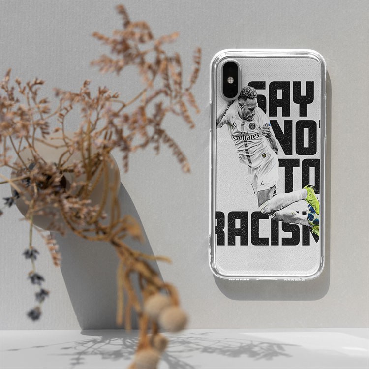 Ốp lưng Neymar  NO RACISM cho Iphone 5 6 7 8 Plus 11 12 Pro Max X Xr FOO20210203