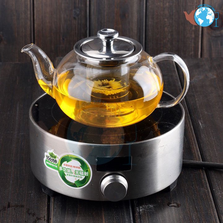 Ấm pha trà chịụ nhiệt tốt, bình thủy tinh rót nước 1 lít hoặc 600ml, bình pha trà thủy tinh cao cấp dùng được bếp điện