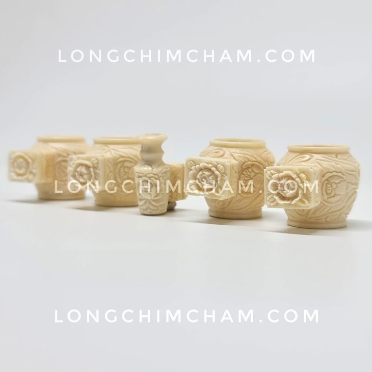 Bộ cóng khuyên chạm Hoa Phù Dung siêu đẹp (X-C01)
