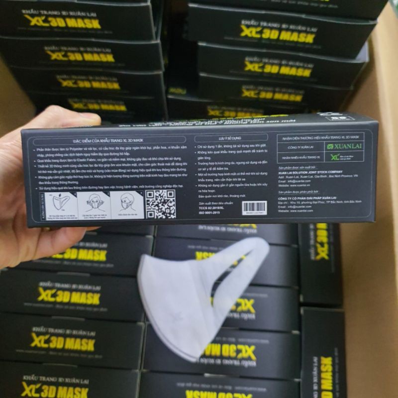 [Mã COSDAY giảm 8% đơn 150K] ( Mẫu mới) Hộp 50 chiếc khẩu trang y tế 3D mask XL Xuân Lai vỏ hộp đen | BigBuy360 - bigbuy360.vn