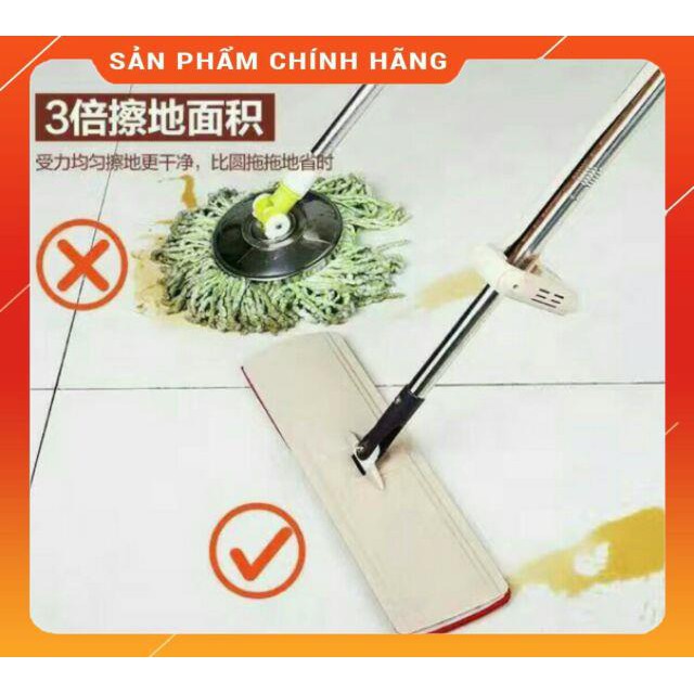 [HÀNG SIÊU TỐT] Cây lau nhà tự vắt phẳng thông minh xoay 360 độ