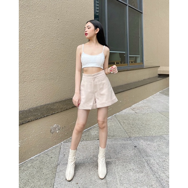 WHITELAZZ | Quần shorts lưng cao ống rộng - Ross Shorts