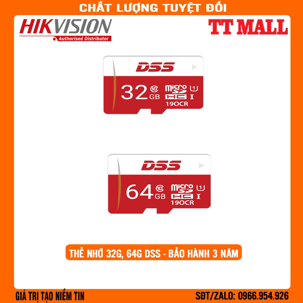Thẻ nhớ 64gb, 32GB Dahua DSS - Chuyên dụng cho camera, điện thoại.. Bảo hành 2năm