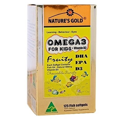 Viên dầu cá OMEGA 3 FOR KIDS + Vitamin D3 - NHẬP KHẨU ÚC