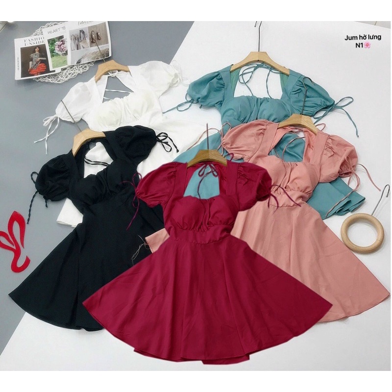 Đầm Cổ U Nơ Lưng Bigsize 55kg Đến 100kg (L/XL/XXL)