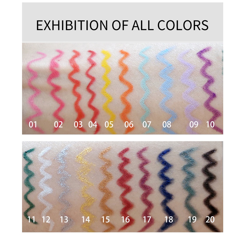 Set 20 Bút Kẻ Mắt Chống Thấm Nước Và Lâu Trôi Độc Đáo