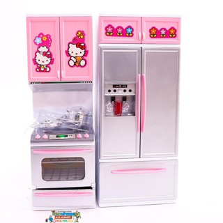 Bộ đồ chơi nhà bếp Hello Kitty - Gồm bếp và tủ lạnh
