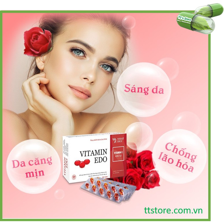 Vitamin EDO (Hộp 30 viên) - Vitamin E đỏ, Enat 400IU | BigBuy360 - bigbuy360.vn
