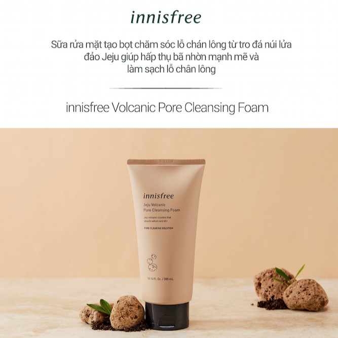 [Mã COSIF11 giảm 10% đơn 400K] Sữa rửa mặt kiểm soát nhờn innisfree Volcanic Pore Cleansing Foam 150ml | WebRaoVat - webraovat.net.vn