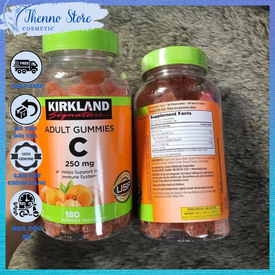 Kẹo Dẻo Bổ Sung Vitamin C Kirkland Signature 180 Viên của Mỹ