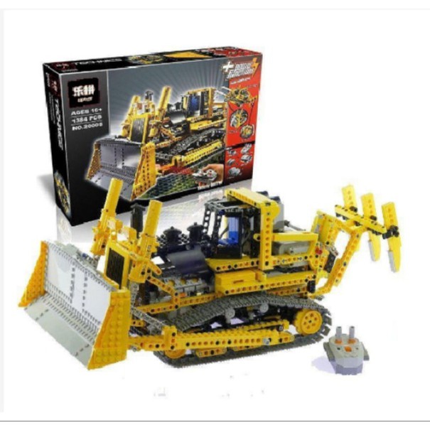 Bộ Lego lắp ráp xếp hình LP 20008 XẾP HÌNH MÁY ỦI BÁNH XÍCH (1384 KHỐI) ĐIỀU KHIỂN TỪ XA