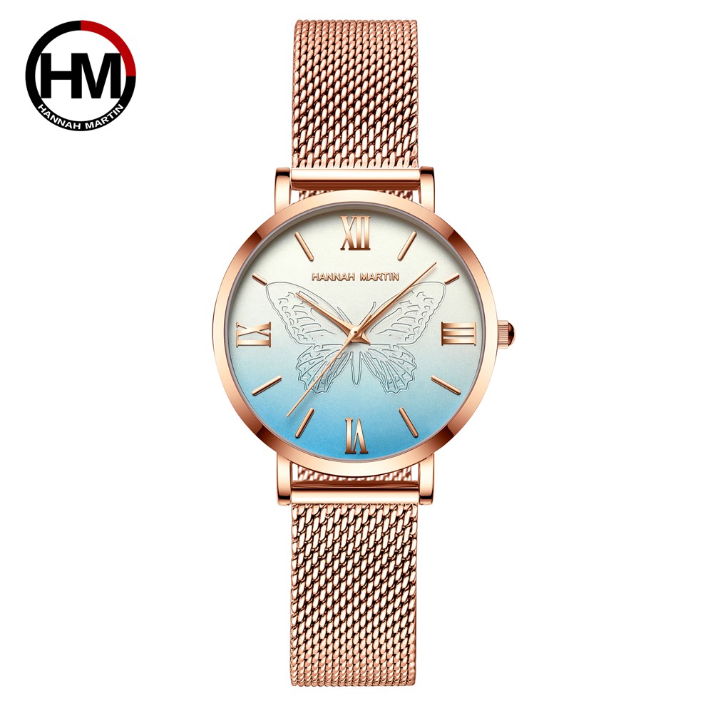 Đồng hồ nữ HANNAH MARTIN chính hãng - Model HM-13620 - dây thép không gỉ thumbnail