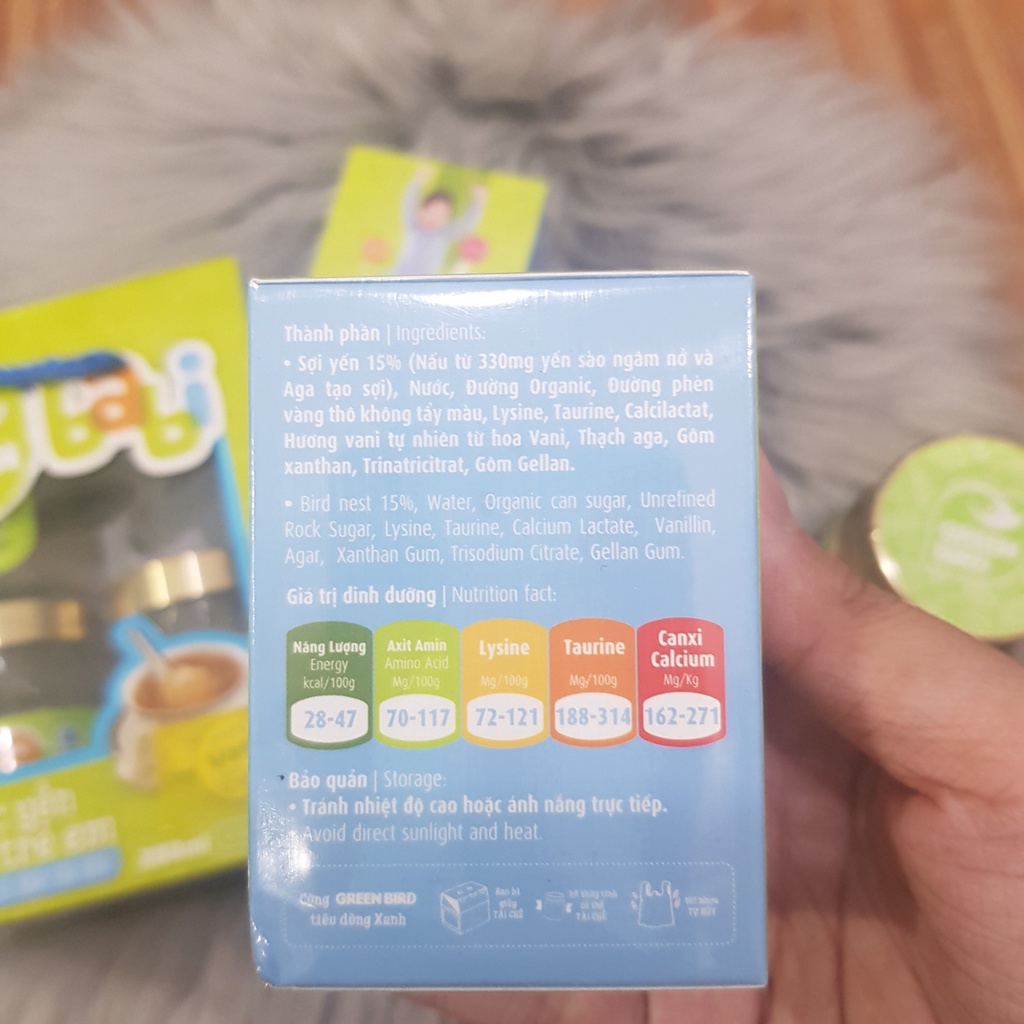 Nước Yến Green Bird Cho Trẻ Em Hương Vani hiệu NUTRI NEST