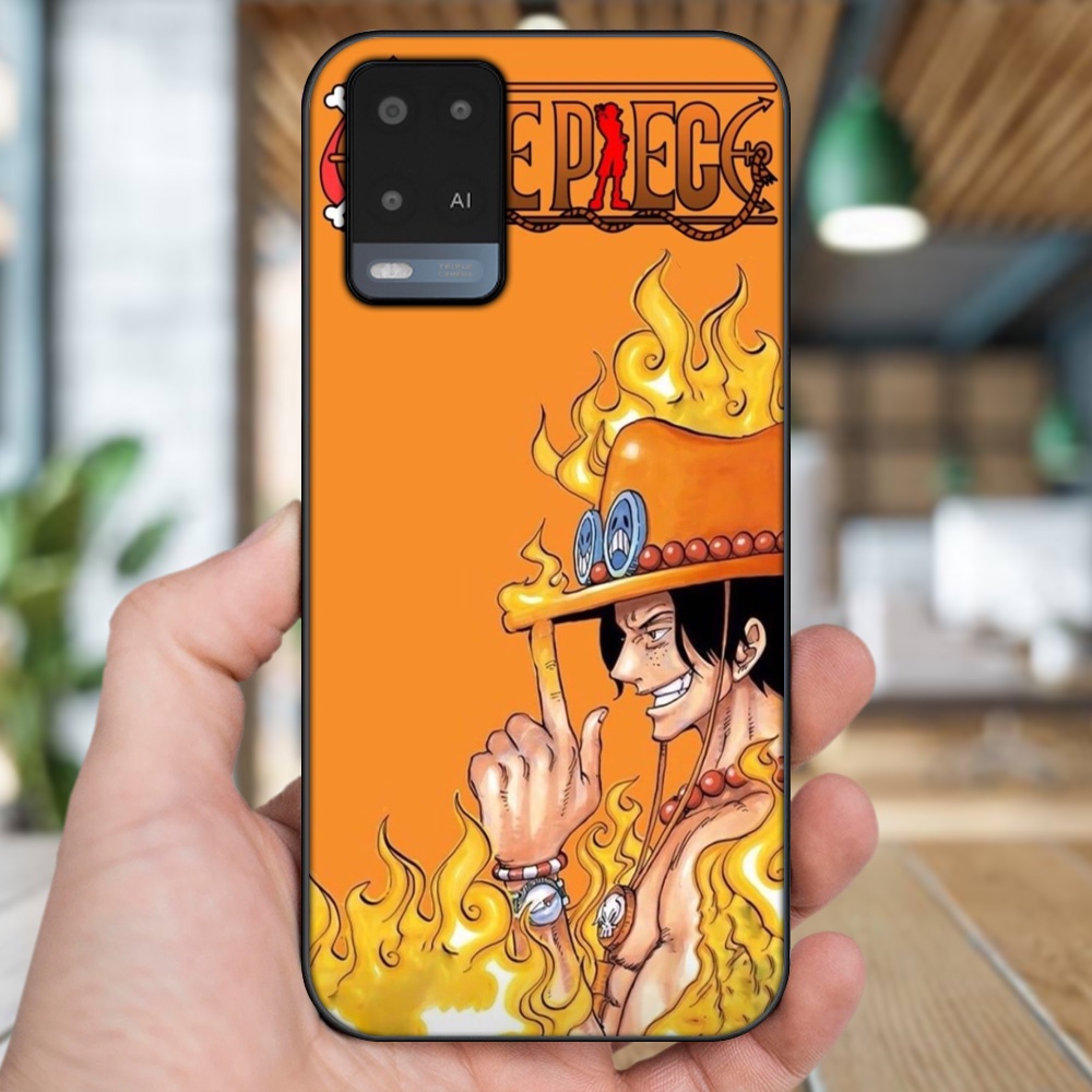 Ốp lưng Oppo A54 4G, A54 5G viền đen in hình Ace One Piece
