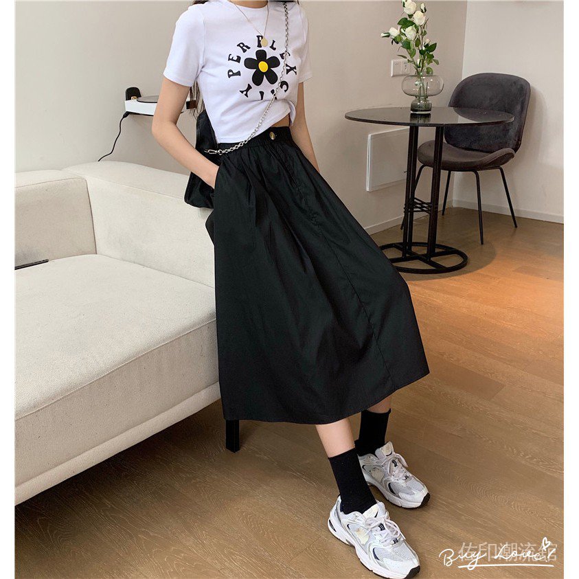 Chân Váy Chữ A Màu Trơn Co Giãn Tốt C249 1ezi | BigBuy360 - bigbuy360.vn