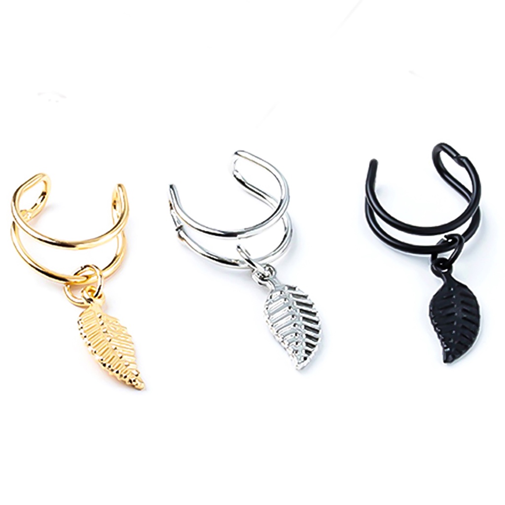 Bông Tai Dạng Kẹp Hình Chiếc Lá Thời Trang